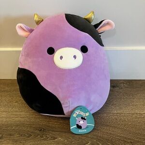 Alexie the Black and Purple Cow 12 Inch Squishmallow